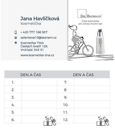VIZITKA/NAVŠTÍVENKA s vernostným programom DR. BAUMANN VIZITKA/NAVŠTÍVENKA s vernostným programom DR. BAUMANN